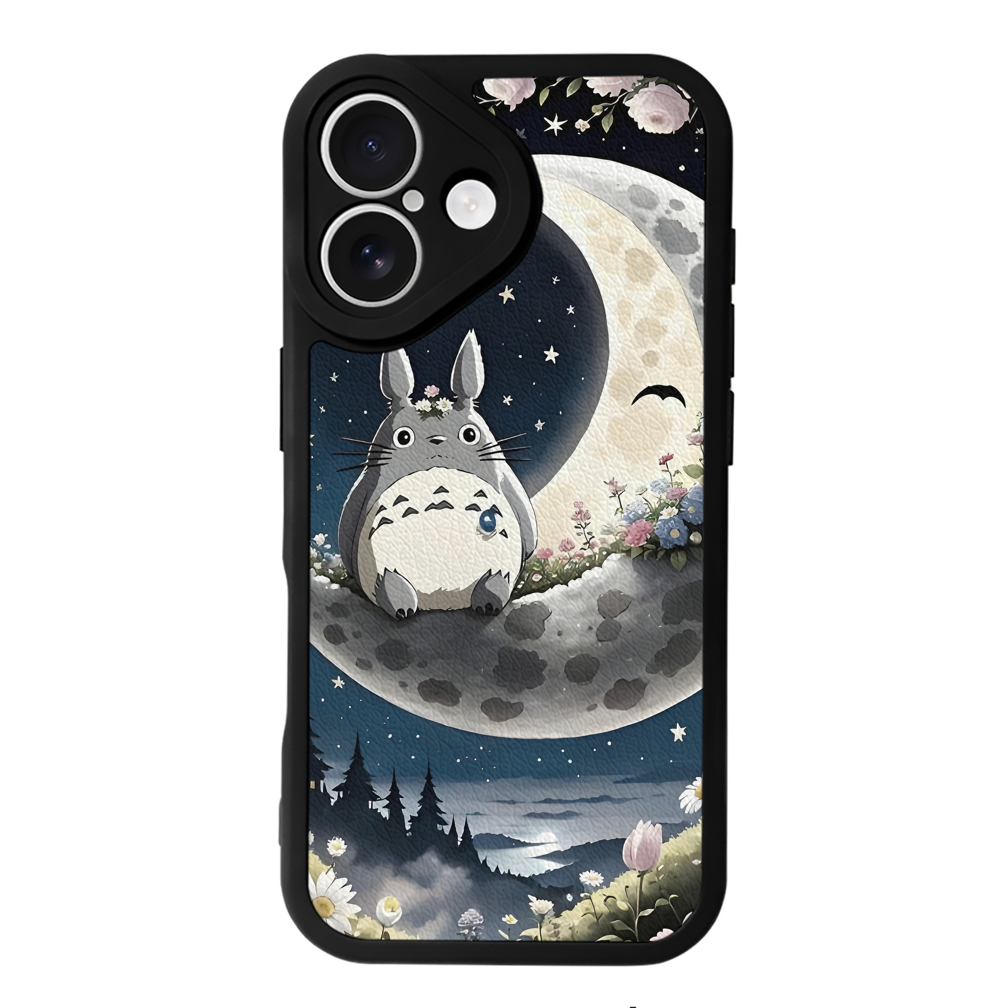 となりのトトロ 草壁メイ 草壁サツキ My Neighbor Totoro Satsuki Kusakabe Mei Kusakabe 【iPhone 16シリーズ対応】シリコンスマホケース（レザー調） 材質：シリコン